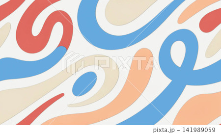 Fluid Shapes Modern Retro Wavy Seamless Pattern Fluid Shapes Modern Retro Wavy Seamless Pattern 141989059