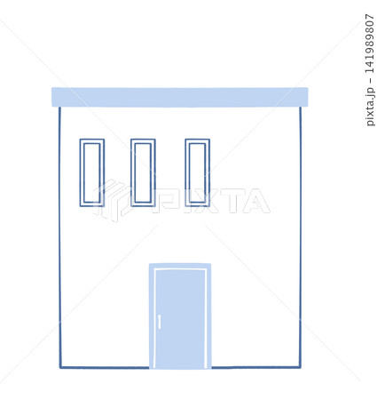 平らな屋根の家のイラスト 平らな屋根の家のイラスト 141989807