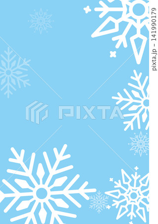 falling snow flakes wallpaper. Snowfall sky blue background. winter background, copy space. Vector illustration falling snow flakes wallpaper. Snowfall sky blue background. winter background, copy space. Vector illustration 141990179