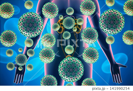 Human body with virus Human body with virus 141990254