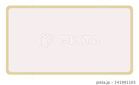 A light pinkish beige rectangle with rounded corners and a thin darker beige border, centered on a plain white background A light pinkish beige rectangle with rounded corners and a thin darker beige border, centered on a plain white background 141991103