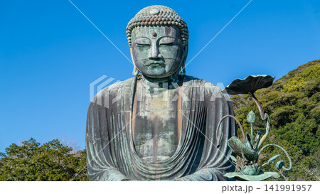 Kamakura Daibutsu, Famous Bronze Buddha Statue in Japan Kamakura Daibutsu, Famous Bronze Buddha Statue in Japan 141991957