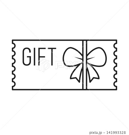 Gift card with ribbon icon in flat style. Loyalty certificate vector illustration on isolated background. Promotion coupon sign business concept. Gift card with ribbon icon in flat style. Loyalty certificate vector illustration on isolated background. Promotion coupon sign business concept. 141993328