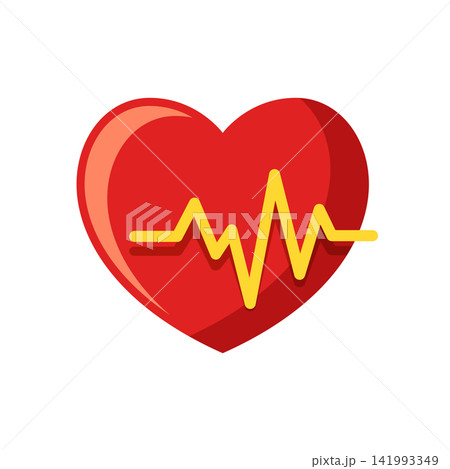 Pulse rate icon in flat style. Heartbeat rhythm vector illustration on isolated background. EKG cardio graph sign business concept. Pulse rate icon in flat style. Heartbeat rhythm vector illustration on isolated background. EKG cardio graph sign business concept. 141993349