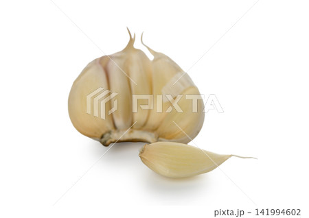Garlic Cluster and a Peeled Clove 141994602