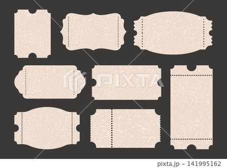 Beige Vintage Ticket Coupon Label And Voucher Vector Set Beige Vintage Ticket Coupon Label And Voucher Vector Set 141995162