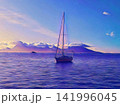 Sailboat on Blue Ocean 141996045