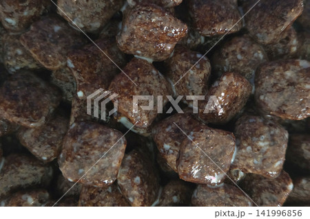 Appetizing Close-Up of Chocolate Cereal Pieces for Breakfast Inspiration Appetizing Close-Up of Chocolate Cereal Pieces for Breakfast Inspiration 141996856