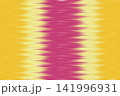Abstract ikat art background. Uzbekistan ikat pattern. Uzbekistan fabric pattern design for background, wallpaper, textile, art, clothing, wrapping paper, scarf, carpet, print, Uzbek fabric 141996931
