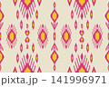 Ikat Pattern DesigIkat Pattern Design for Fabric. Ethnic fabrn for Fabric. Ethnic fabric design. clothing, textile, wrapping, background, wallpaper, carpet, embroidery, print, ornament, wrapping paper 141996971