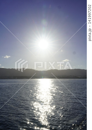 青い空と琵琶湖 青い空と琵琶湖 141997202