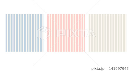 Simple minimal pastel seamless stripe pattern set in blue pink beige Simple minimal pastel seamless stripe pattern set in blue pink beige 141997945