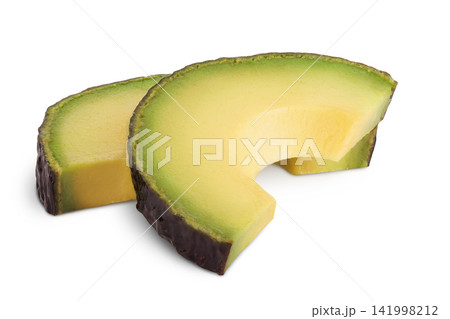 avocado piece isolated on white background close up 141998212