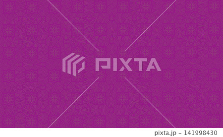 A stunning geometric purple design with a golden Chinese floral pattern 141998430