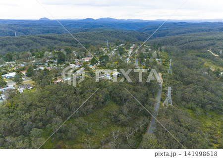 Aerial view of the town of Lawson in the Blue Mountains Aerial view of the town of Lawson in the Blue Mountains 141998618