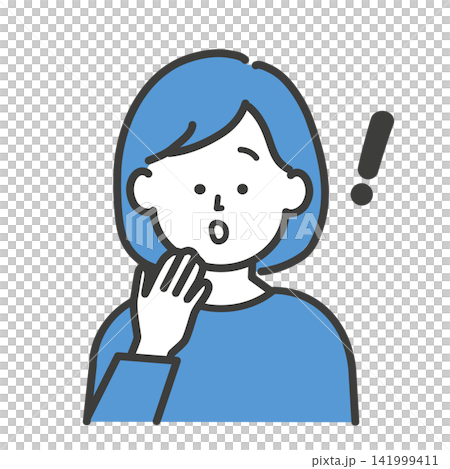 Illustration of a surprised person Illustration of a surprised person 141999411