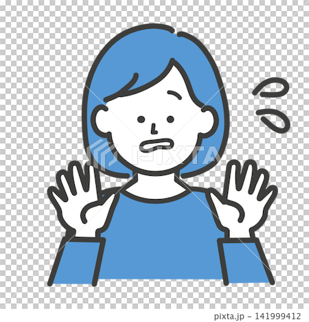 Illustration of a panicked person Illustration of a panicked person 141999412
