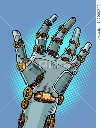 Robotic hand. Artificial intelligence is evolving. Tools for business optimization. Robotic hand. Artificial intelligence is evolving. Tools for business optimization. 142000240