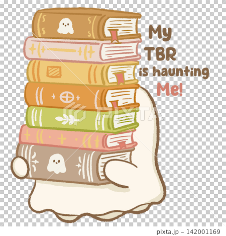 Cute Chibi Ghost Carrying Giant Stack of Books My TBR Is Haunting Me Funny Bookish Halloween Illustration Cute Chibi Ghost Carrying Giant Stack of Books My TBR Is Haunting Me Funny Bookish Halloween Illustration 142001169