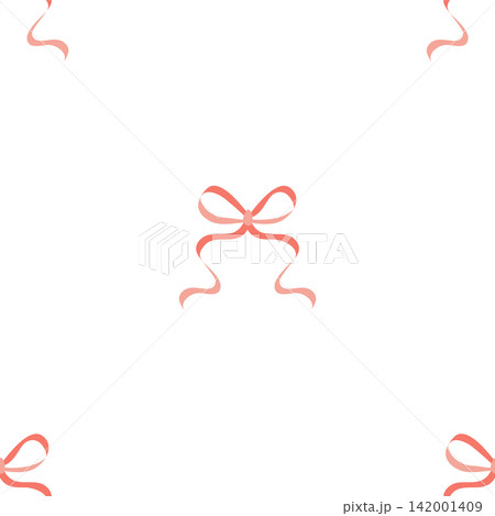 Seamless pattern with pink bows. Hairstyles, hair, festive gift wrapping Seamless pattern with pink bows. Hairstyles, hair, festive gift wrapping 142001409