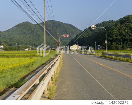 大阪府豊能郡能勢町を通る国道173号線沿いの風景 142002275