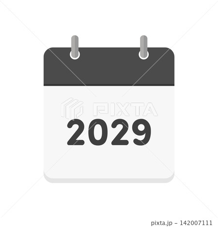 西暦2029年の黒い日めくりカレンダーのアイコン - シンプルな暦や年間計画のイメージイラスト素材 西暦2029年の黒い日めくりカレンダーのアイコン - シンプルな暦や年間計画のイメージイラスト素材 142007111