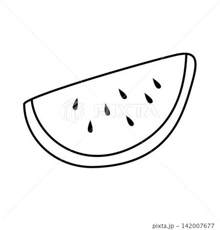 slice of watermelon outline fruit slice of watermelon outline fruit 142007677