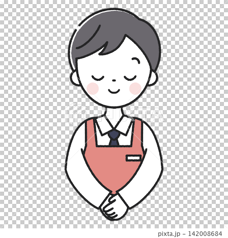 お辞儀をする男性店員 お辞儀をする男性店員 142008684