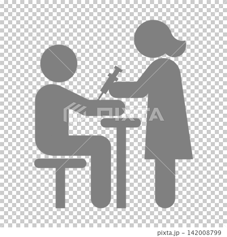 Blood sampling/medical pictogram (black/gray) 142008799