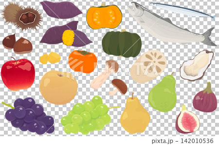 Autumn Delicacies Vector Illustration Set Autumn Delicacies Vector Illustration Set 142010536