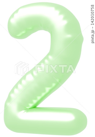 3D画像_風船_2_黄緑 142010758