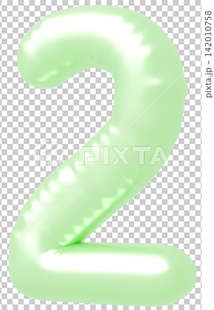 3D画像_風船_2_黄緑 142010758