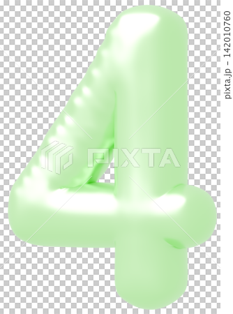3D画像_風船_4_黄緑 3D画像_風船_4_黄緑 142010760