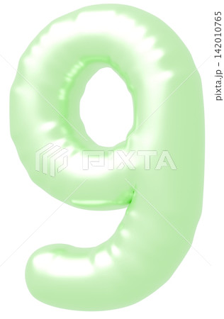 3D画像_風船_9_黄緑 142010765