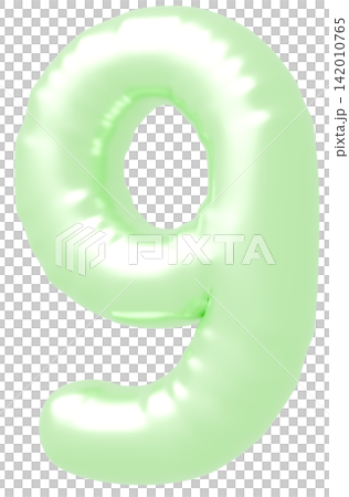 3D画像_風船_9_黄緑 142010765