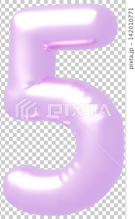 3D画像_風船_5_紫 3D画像_風船_5_紫 142010771