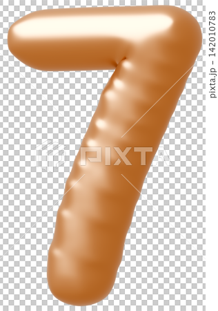 3D image_balloon_7_gold 3D image_balloon_7_gold 142010783