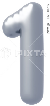 3D画像_風船_1_シルバー 3D画像_風船_1_シルバー 142010797