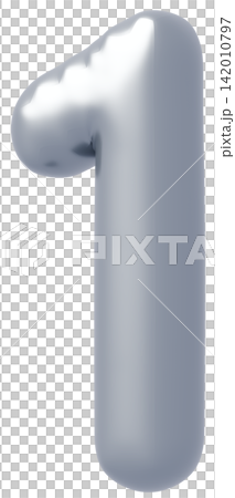 3D画像_風船_1_シルバー 3D画像_風船_1_シルバー 142010797