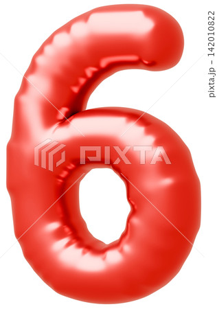 3D画像_風船_6_赤 142010822