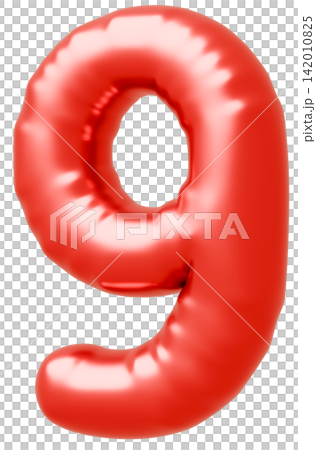 3D image_balloon_9_red 3D image_balloon_9_red 142010825