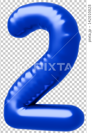 3D画像_風船_2_青 3D画像_風船_2_青 142010828