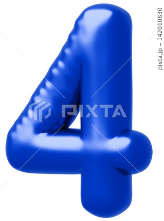 3D画像_風船_4_青 142010830