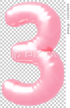 3D画像_風船_3_ピンク 3D画像_風船_3_ピンク 142010839
