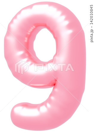 3D画像_風船_9_ピンク 3D画像_風船_9_ピンク 142010845