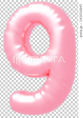 3D画像_風船_9_ピンク 3D画像_風船_9_ピンク 142010845