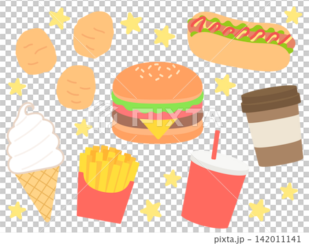 A collection of cute fast food illustrations (without faces) 142011141