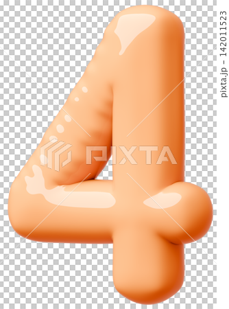 3D画像_風船_4_オレンジ 142011523