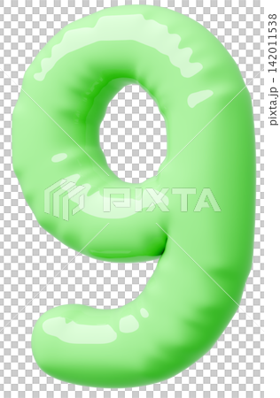3D image_balloon_9_green 3D image_balloon_9_green 142011538