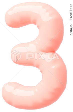 3D画像_風船_3_ピンク 3D画像_風船_3_ピンク 142011552